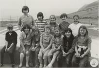 A group of children at the Llangrannog Urdd...
