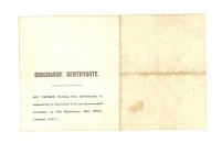 Charlie Jones Discharge Certificate