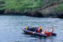 ‘Skokholmites’ aboard ‘inflatable’ for visit to...