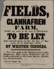 Fields part of Glanhafren Farm To Be Let 1855