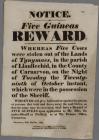 Notice Five Guinea Reward 1822