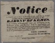 Notice Barony Of Kemes 1827