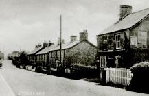 Groesfaen near Pontyclun, with shop at the fore