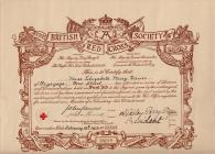 Certificate of Miss Elizabeth Mary Davies,...