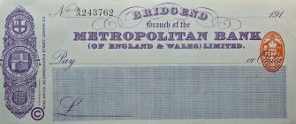 Metropolitan Bank Cheque 