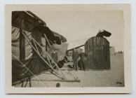 Photograph of crashed plane during WW1 training...