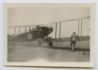 Photograph of crashed plane during WW1 training...