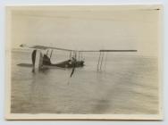 Photograph of crashed plane during WW1 training...