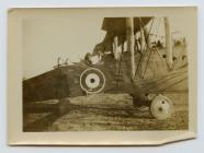 Photograph of crashed plane during WW1 training...