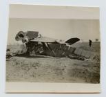 Photograph of crashed plane during WW1 training...