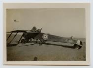 Photograph of crashed plane during WW1 training...