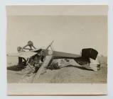 Photograph of crashed plane during WW1 training...