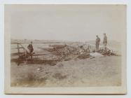 Photograph of crashed plane during WW1 training...