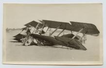 Photograph of crashed plane during WW1 training...