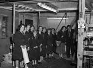  Girl Guides visiting Caxton Press