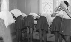 Pupils washing, Hafodunos Hall Boarding School