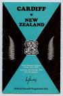 Rugby match programme, Cardiff vs New Zealand,...