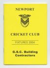 Newport Cricket Club Fixtures booklet, 2004