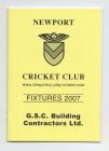 Newport Cricket Club Fixtures booklet, 2007