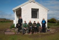 Skokholm - volunteers outside Central...