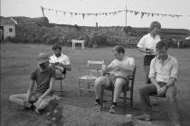 Skokholm 1983 pre Cricket Match spectators. 