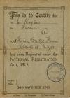 National Registration Act Card