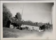 House with mountains of Patagonia in background