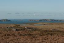 Skokholm - North Pond view towards Middleholm,...