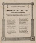 Er Coffadwriaeth am Matthew Wayne 