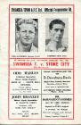 Programme cover, v. Stoke City, January 1955
