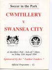 Programme cover, v. Cwmtillery, August 1994