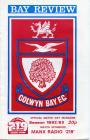 Programme cover, v. Colwyn Bay, March 1983