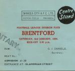 Ticket, v. Brentford, January 1976