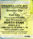 Ticket, v. Hull City, May 2003