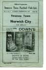Programme cover, v. Norwich City, December 1947