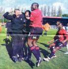 Photograph, players and management celebrating...