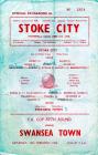 Football Programme - Stoke City versus Swansea...