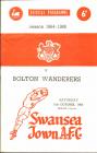 Football Programme - Swansea Town versus Bolton...