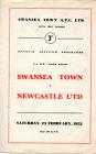 Rhaglen Pêl-droed, Swansea Town erbyn Newcastle...