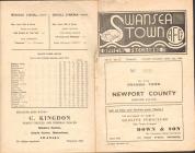 Rhaglen Pêl-droed, Swansea Town erbyn Newport...