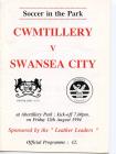 Football Programme - Cwmtillery versus Swansea...