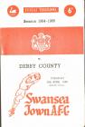 Football Programme  - Swansea Town versus Derby...