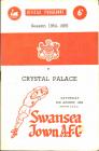Rhaglen Pêl-droed, Swansea Town erbyn Crystal...