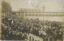 Launching the new Lifeboat at Aberystwyth...