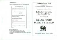  Welsh Harp, Song and Legend Concert with Robin...