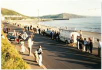 Cycle race finishing on the prom, Aberystwyth 1989