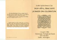 St. David's Day Program, Seattle, 1982