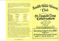 St. David's Day Program, Seattle, 1996