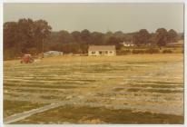 Bargod Rangers resurfacing Parc Puw, 1976-77