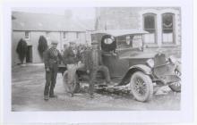 Coal lorry outside the Red Lion, Dre-fach...